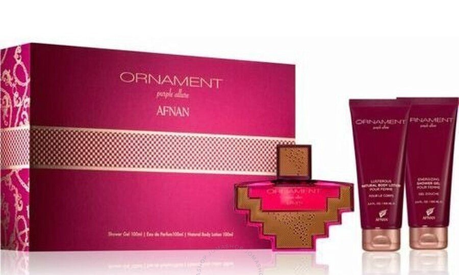 Afnan Ornament Purple Allure Edp 3 - Piece Gift Set - Scents Avenue NG