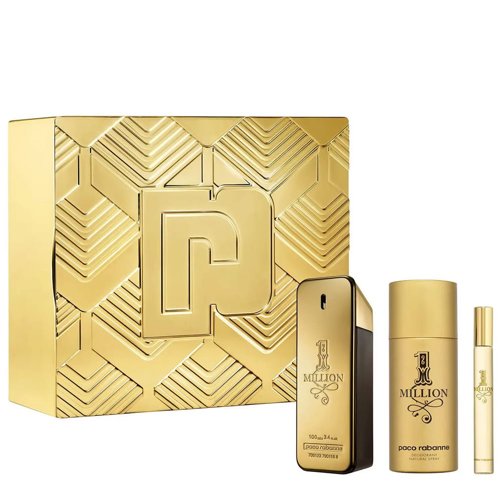 Paco Rabanne 1 Million Eau de Toilette 3 - Piece Gift Set - Scents Avenue NG